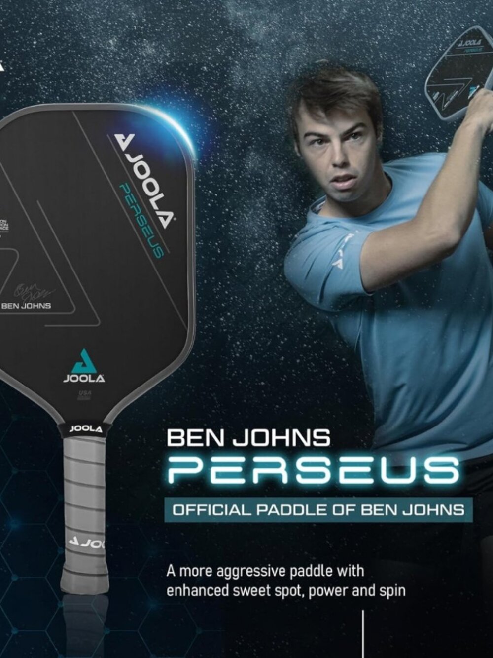 JOOLA Ben Johns Perseus CFS 16mm Pickleball Paddle – Black NEW - Picture 5 of 6